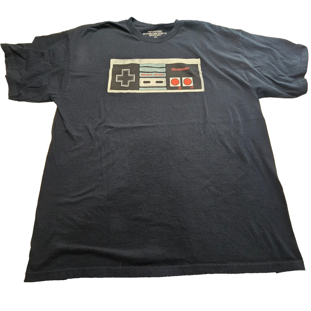 Nintendo Entertainment System NES Controller Classic Mens T Shirt Sz XL Black